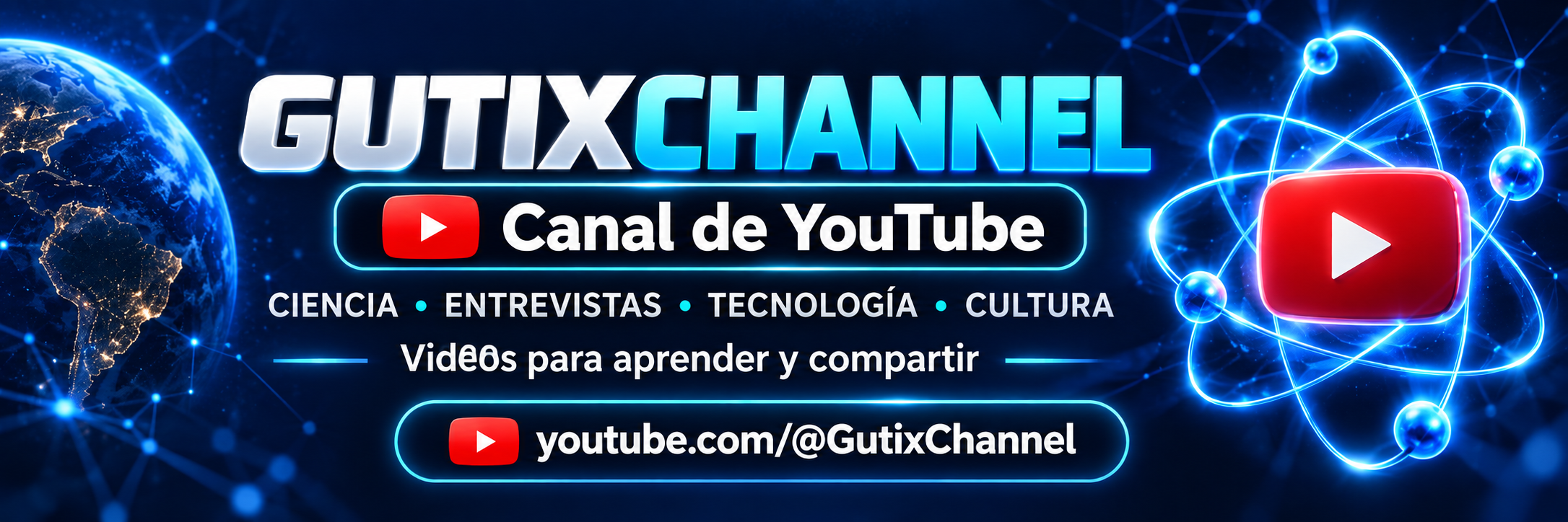 Flyer del canal de YouTube GutixChannel
