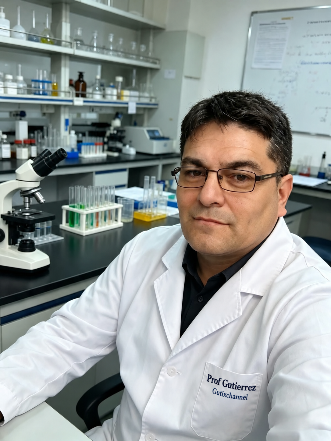 Prof. Gutierrez en un laboratorio de GutixChannel